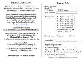 Über das Bestellformular können Bäume vorbestellt werden
