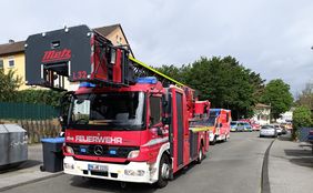 Die Stettiner Straße musste für die Dauer des Einsatzes gesperrt werden