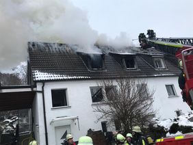 Es brannte die erste Etage sowie der Dachstuhl des Hauses