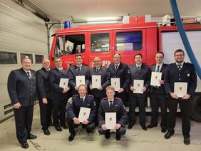 Die geehrten der Löschgruppe Becke